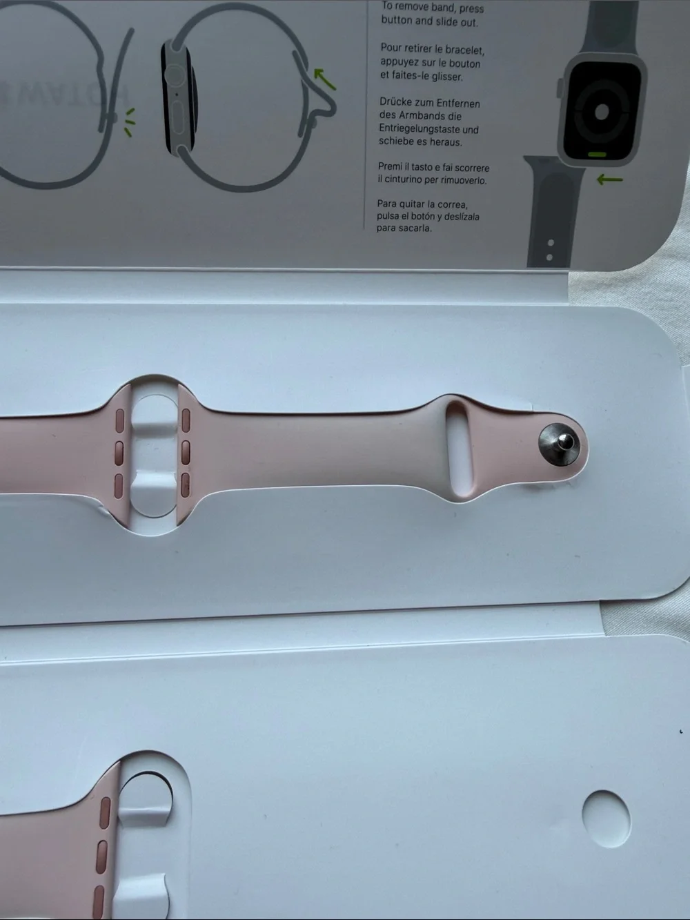 Apple Pink Sand Silicone Watch Band Replacement